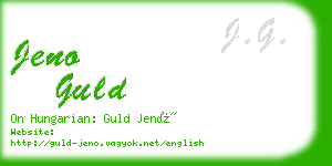 jeno guld business card